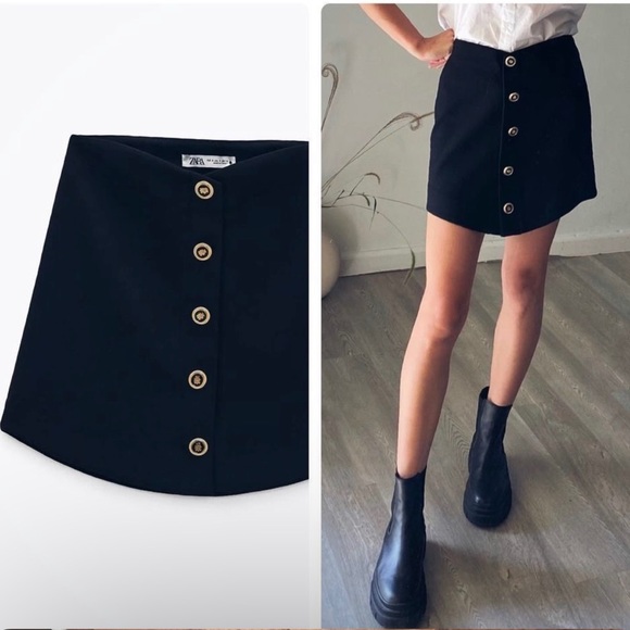 Zara buttoned mini skirt - Picture 2 of 6